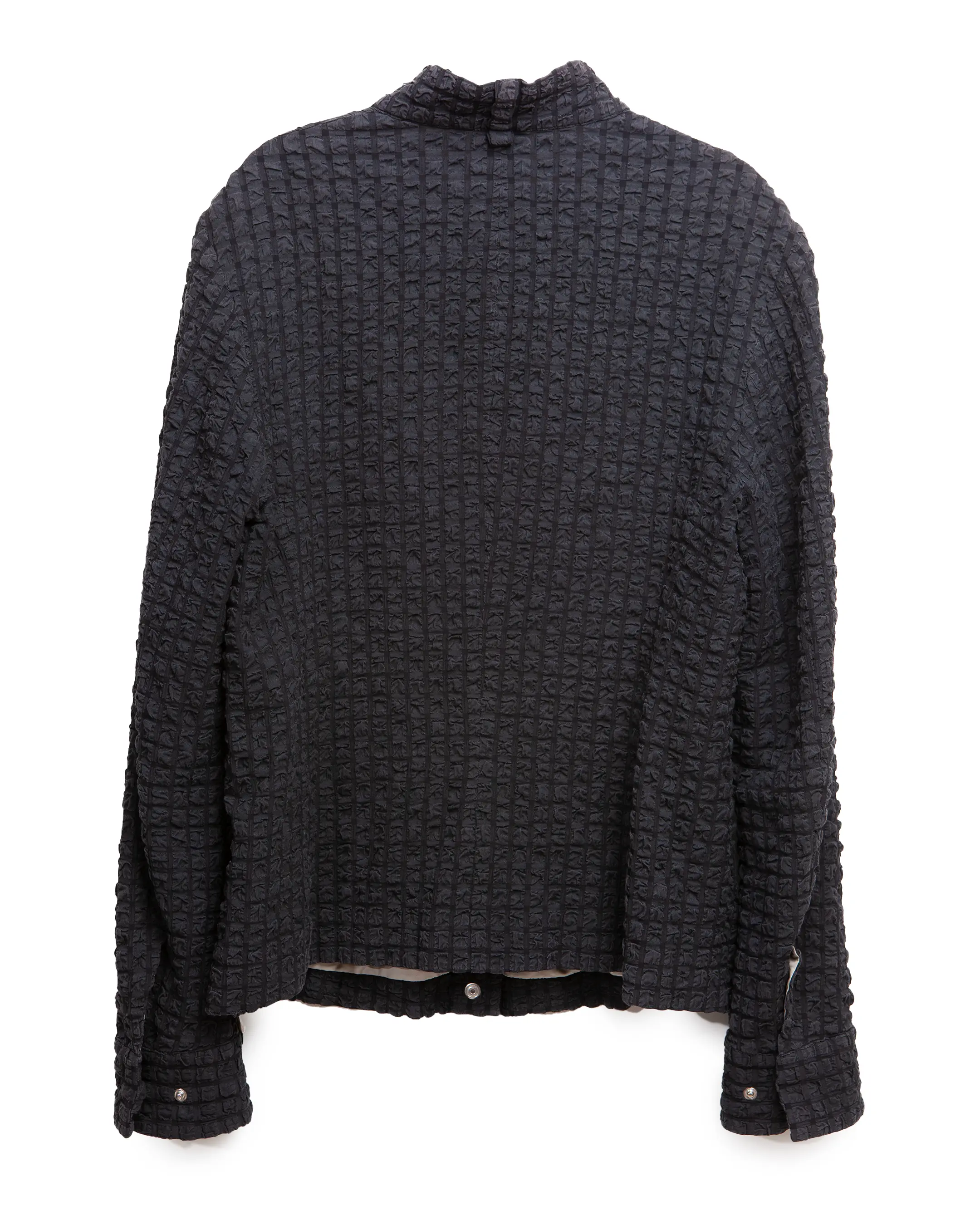 puckered jacquard jacket